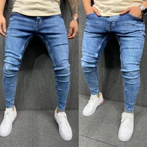 Jeans Men Skinny Stretch Mens Colourd Jeans Men 2020 Fashion Slim Fit jeans Homme Casual Pants Trousers Jean Male Denim Blue